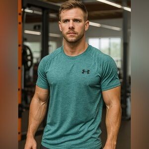 Under Armour Tech Tee Men’s small green/teal EYC